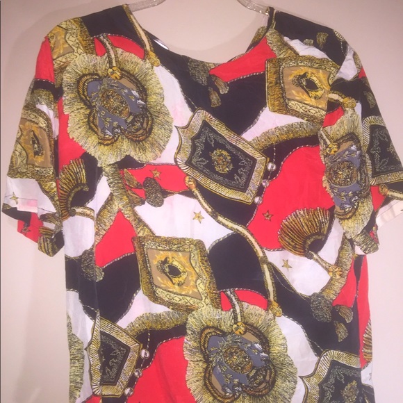 🛍🔱 Vintage Christie and Jill Silk Shirt 🔱 - Picture 1 of 4